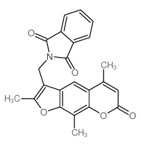 1H-Isoindole-1,3(2H)-dione, 2-[(2,5,9-trimethyl-7-oxo-7H-furo[3,2-g][1]benzopyran-3-yl)methyl]-结构式