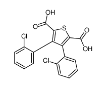 3,4-bis(2-chlorophenyl)thiophene-2,5-dicarboxylic acid结构式