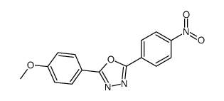 2-(4-methoxyphenyl)-5-(4-nitrophenyl)-1,3,4-oxadiazole结构式