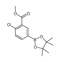 methyl 2-chloro-5-(4,4,5,5-tetramethyl-1,3,2-dioxaborolan-2-yl)benzoate结构式