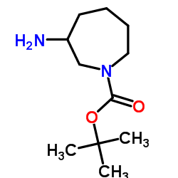 (3S)-3-氨基六氢-1H-氮杂卓-1-羧酸叔丁酯结构式