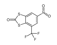 6-nitro-4-(trifluoromethyl)-1,3-benzodithiol-2-one结构式