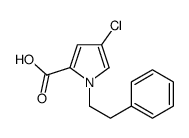 4-chloro-1-(2-phenylethyl)pyrrole-2-carboxylic acid结构式
