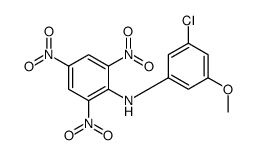 N-(3-chloro-5-methoxyphenyl)-2,4,6-trinitroaniline结构式