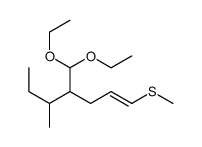 4-(diethoxymethyl)-5-methyl-1-methylsulfanylhept-1-ene结构式