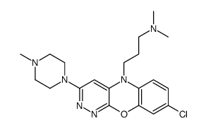 3-[8-chloro-3-(4-methylpiperazin-1-yl)pyridazino[3,4-b][1,4]benzoxazin-5-yl]-N,N-dimethylpropan-1-amine结构式