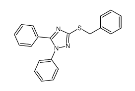 3-benzylsulfanyl-1,5-diphenyl-1,2,4-triazole结构式