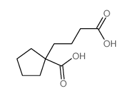 1-(3-carboxypropyl)cyclopentane-1-carboxylic acid结构式