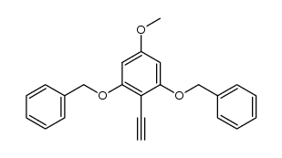 (((2-ethynyl-5-methoxy-1,3-phenylene)bis(oxy))bis(methylene))dibenzene结构式