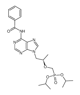 diisopropyl (R)-(((1-(6-benzamido-9H-purin-9-yl)propan-2-yl)oxy)methyl)phosphonate结构式