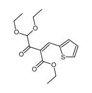 ethyl 4,4-diethoxy-3-oxo-2-(thiophen-2-ylmethylidene)butanoate结构式