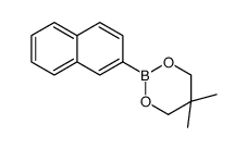 5,5-dimethyl-2-naphthalen-2-yl-1,3,2-dioxaborinane结构式