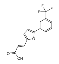 3-[5-[3-(trifluoromethyl)phenyl]furan-2-yl]prop-2-enoic acid结构式