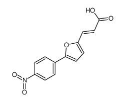 3-(5-(4-硝基苯基)呋喃-2-基)丙烯酸结构式
