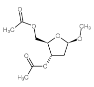 甲基-2-脱氧-beta-D-呋喃核糖苷二乙酸酯结构式