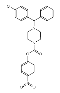4-nitrophenyl 4-((4-chlorophenyl)(phenyl)methyl)piperazine-1-carboxylate结构式