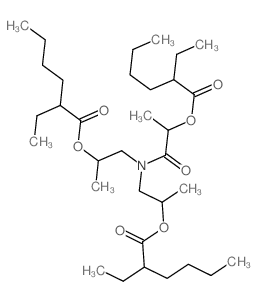 2-(Bis(2-((2-ethylhexanoyl)oxy)propyl)amino)-1-methyl-2-oxoethyl 2-ethylhexanoate结构式