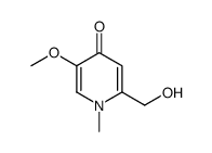 2-(hydroxymethyl)-5-methoxy-1-methylpyridin-4-one结构式