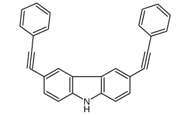 3,6-bis(2-phenylethynyl)-9H-carbazole结构式
