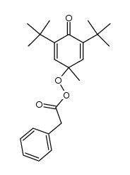 3,5-di-tert-butyl-1-methyl-4-oxocyclohexa-2,5-dien-1-yl 2-phenylethaneperoxoate结构式