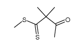 3-Oxo-2,2-dimethyl-dithiobuttersaeure-methylester结构式