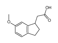 2,3-二氢-6-甲氧基-1H-茚-1-乙酸结构式