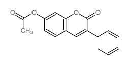 (2-oxo-3-phenyl-chromen-7-yl) acetate结构式