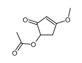 (4-methoxy-2-oxocyclopent-3-en-1-yl) acetate结构式