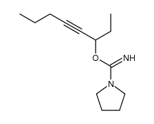 4-octyn-3-yl 1-pyrrolidinecarboximidate结构式