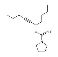 dec-6-yn-5-yl pyrrolidine-1-carbimidate结构式