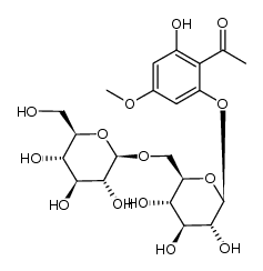 2,6-dihydroxy-4-methoxyacetophenone 2-O-&beta;-D-gentiobioside结构式