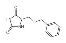 5-(benzylsulfanylmethyl)imidazolidine-2,4-dione结构式