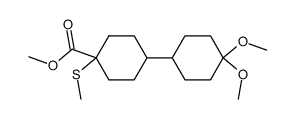 methyl 4',4'-dimethoxy-4-(methylthio)-[1,1'-bi(cyclohexane)]-4-carboxylate结构式