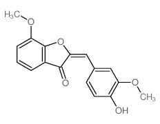 2-[(4-hydroxy-3-methoxy-phenyl)methylidene]-7-methoxy-benzofuran-3-one结构式