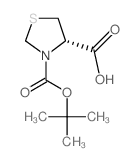 Boc-d-噻唑烷-4-羧酸结构式
