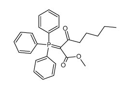 Methyl-2-hexanoyl-2-triphenylphosphoranylidenacetat结构式