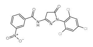 1-(2&rsquo;,4&rsquo;,6&rsquo;-三氯苯基)-3-(间硝基苯甲酰胺基)-5-吡唑酮结构式