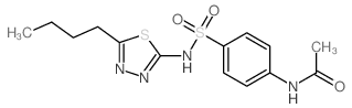Acetamide,N-[4-[[(5-butyl-1,3,4-thiadiazol-2-yl)amino]sulfonyl]phenyl]-结构式