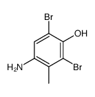 4-amino-2,6-dibromo-3-methylphenol结构式