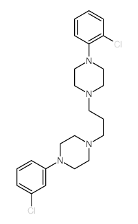 1-(2-chlorophenyl)-4-[3-[4-(3-chlorophenyl)piperazin-1-yl]propyl]piperazine结构式
