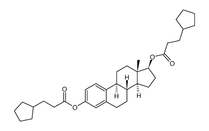 estra-1,3,5(10)-triene-3,17β-diol bis(cyclopentanepropionate)结构式