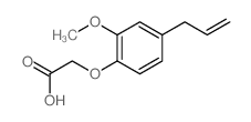 (4-烯丙基-2-甲氧基苯氧基)乙酸结构式
