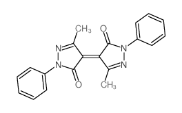 3H-Pyrazol-3-one,4-(1,5-dihydro-3-methyl-5-oxo-1-phenyl-4H-pyrazol-4-ylidene)-2,4-dihydro-5-methyl-2-phenyl-结构式