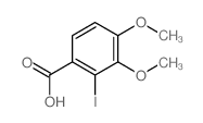2-iodo-3,4-dimethoxy-benzoic acid结构式
