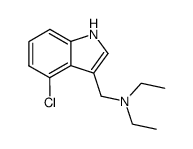 N-((4-chloro-1H-indol-3-yl)methyl)-N-ethylethanamine结构式