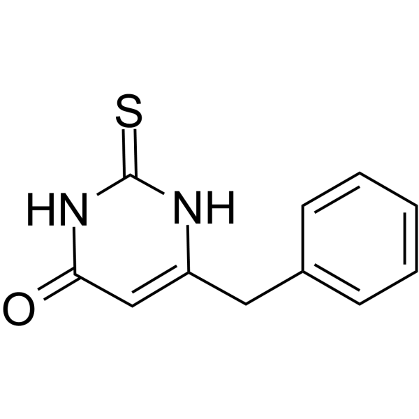 6-苄基-2-硫脲嘧啶结构式