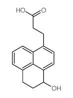1H-Phenalene-6-propanoicacid, 2,3-dihydro-3-hydroxy-结构式