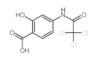 2-hydroxy-4-[(2,2,2-trichloroacetyl)amino]benzoic acid结构式