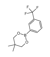 5,5-dimethyl-2-(3-(trifluoromethyl)phenyl)-1,3,2-dioxaborinane结构式