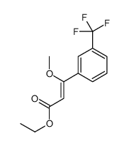 ethyl 3-methoxy-3-[3-(trifluoromethyl)phenyl]prop-2-enoate结构式